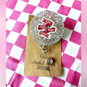 Some Heroes Wear Scrubs Nursing Medical Glitter Handmade Resin Badge Reel